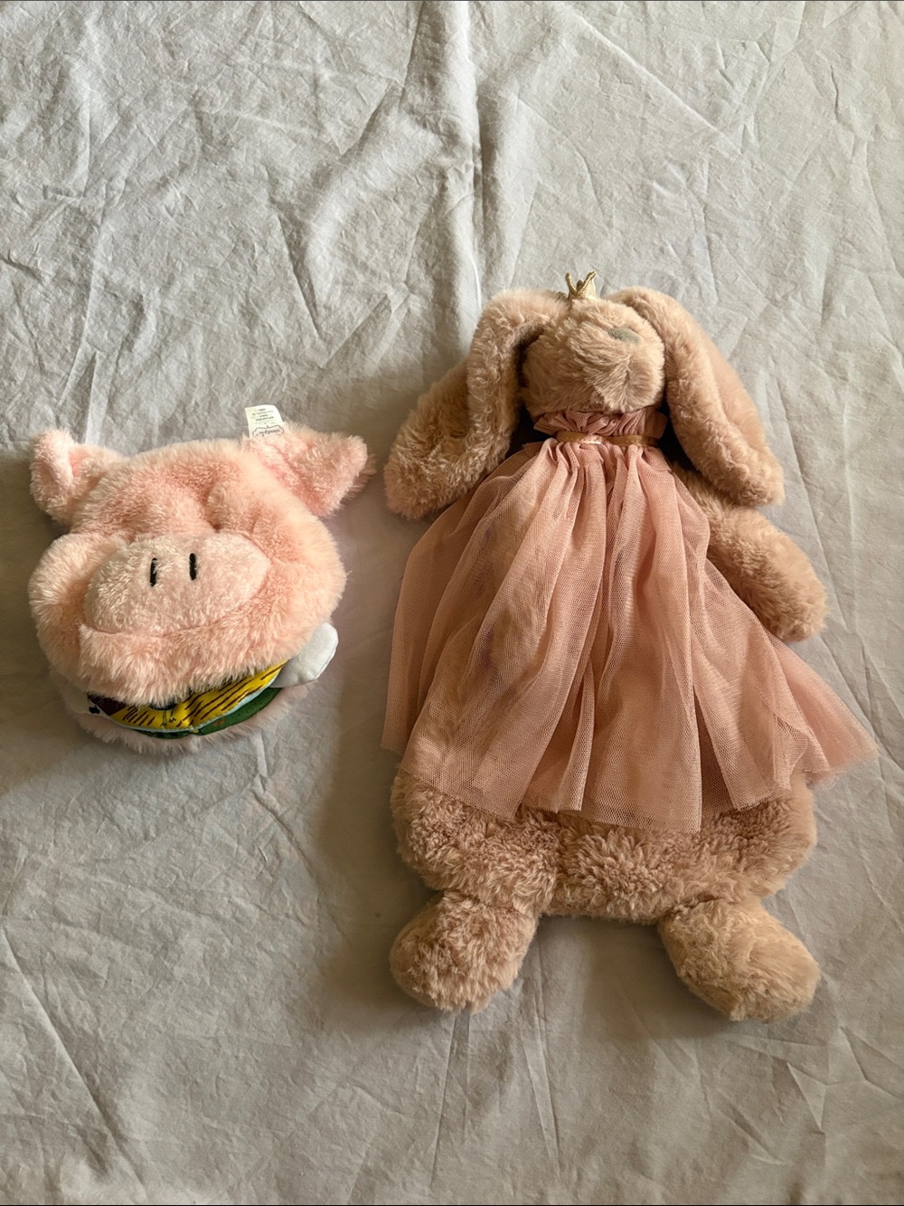 Plush Bunny Doll in Blush Pink Tulle Dress